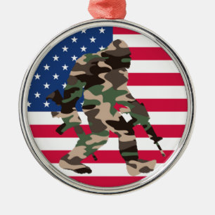 Camouflage Bigfoot Sasquatch Ornament Aus Metall