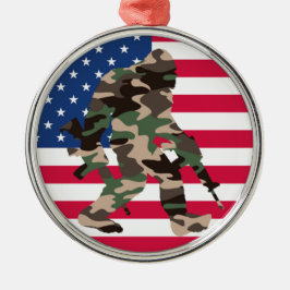 Camouflage Bigfoot Sasquatch Ornament Aus Metall