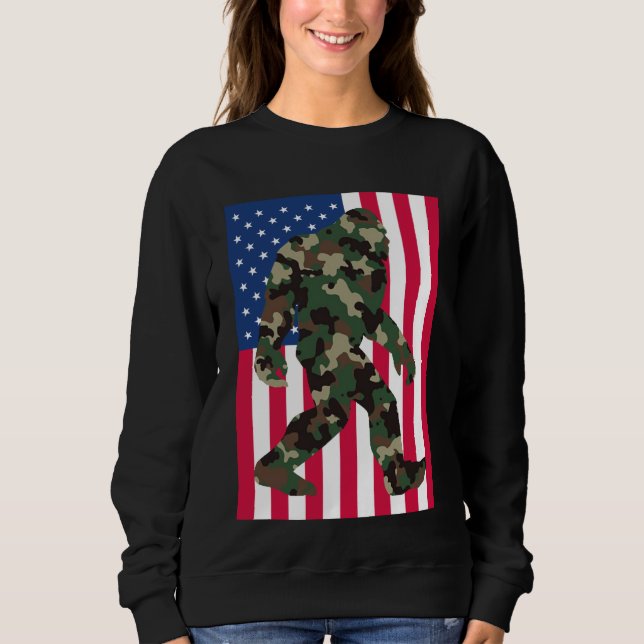 Camouflage Bigfoot Sasquatch Sweatshirt (Vorderseite)