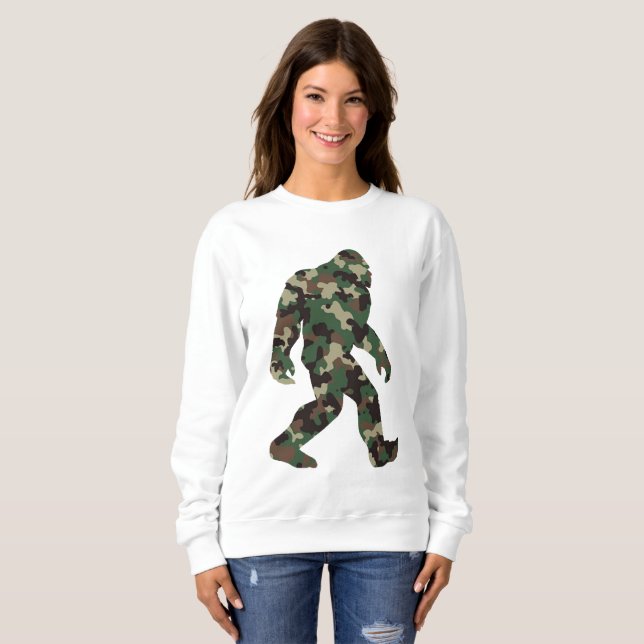 Camouflage Bigfoot Sasquatch Sweatshirt (Vorne ganz)