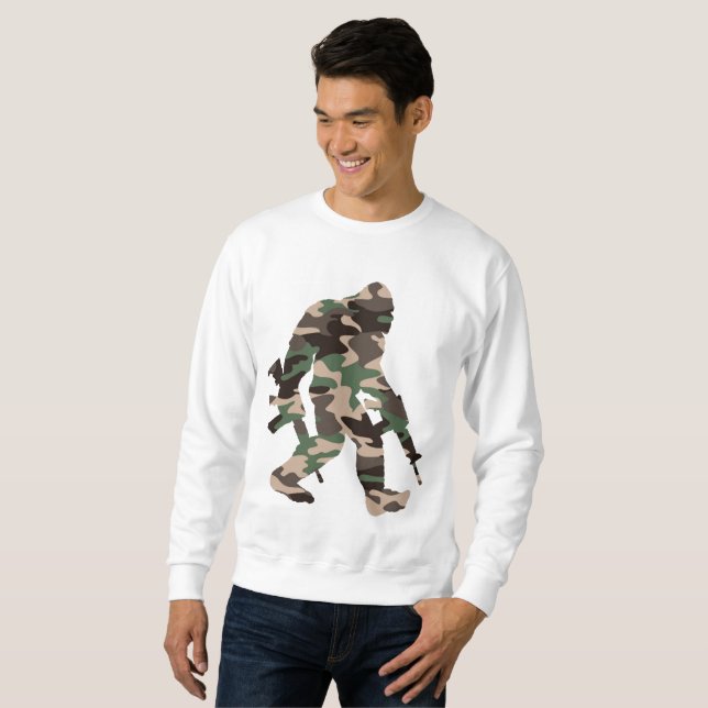 Camouflage Bigfoot Sasquatch Sweatshirt (Vorne ganz)