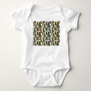 Camouflage Birds Baby Strampler