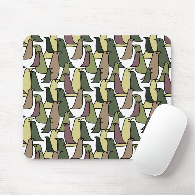 Camouflage Birds Mousepad (Mit Mouse)