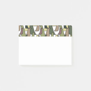 Camouflage Birds Post-it Klebezettel
