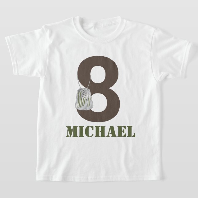 Camouflage Birthday Party T - Shirt (Ablage )