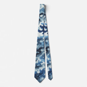 Camouflage Blauer Hals Krawatte