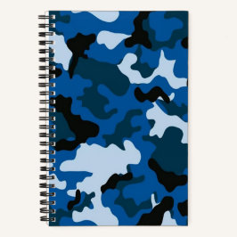 Camouflage-blaues Muster Notebook Notizbuch