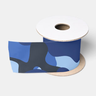 Camouflage Blue Camouflage Army Pattern Satinband
