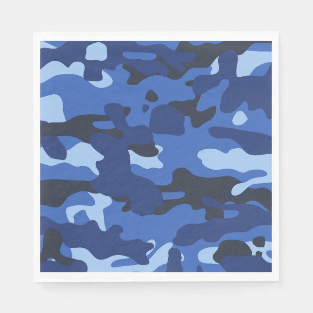 Camouflage Blue Camouflage Army Pattern Serviette (Vorderseite)