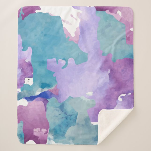 Camouflage Blue Sherpadecke (Vorderseite)