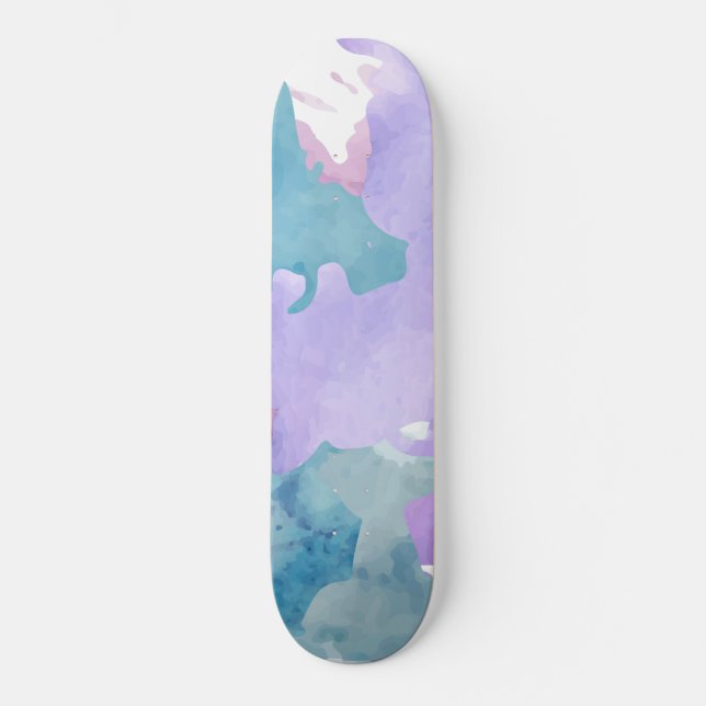 Camouflage Blue Skateboard (Vorderseite)