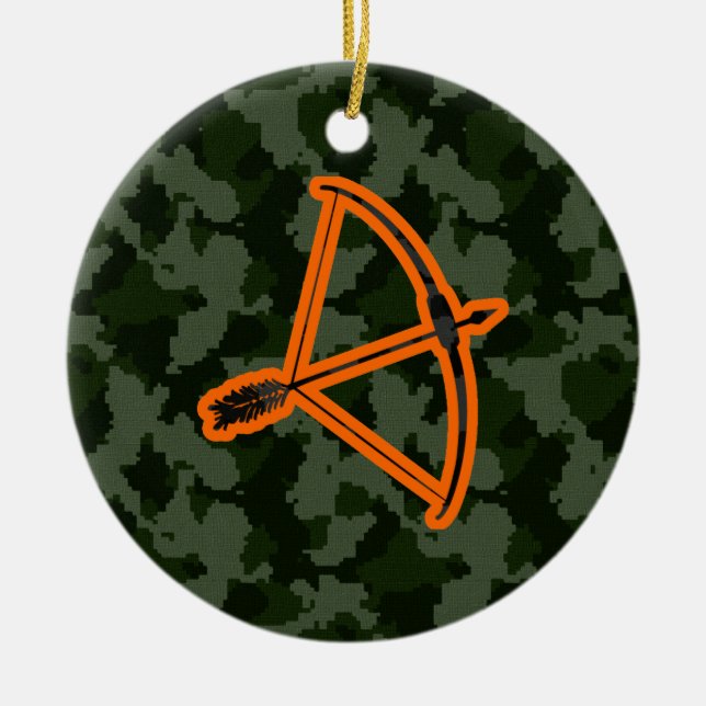 Camouflage-Bogenschießen Keramik Ornament (Vorne)