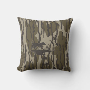 Camouflage Bottomland Hunde und Enten Kissen