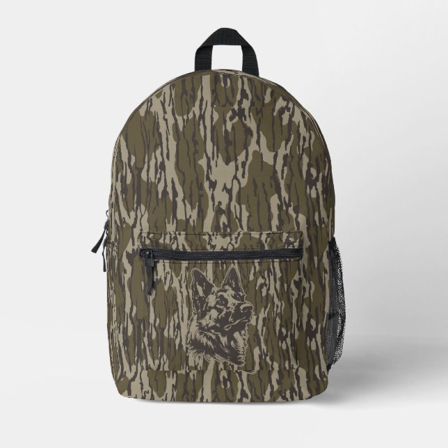 Camouflage Bottomland Silhouette Bedruckter Rucksack (Vorderseite)