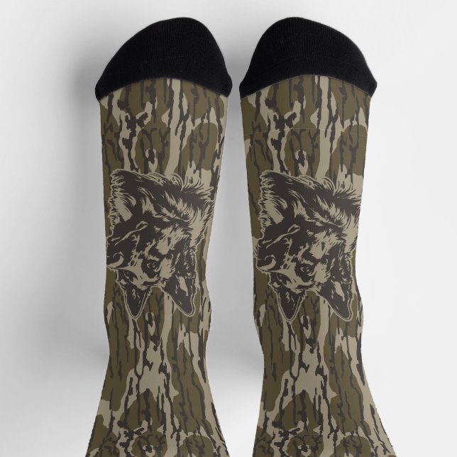 Camouflage Bottomland Silhouette Socken (Oben)
