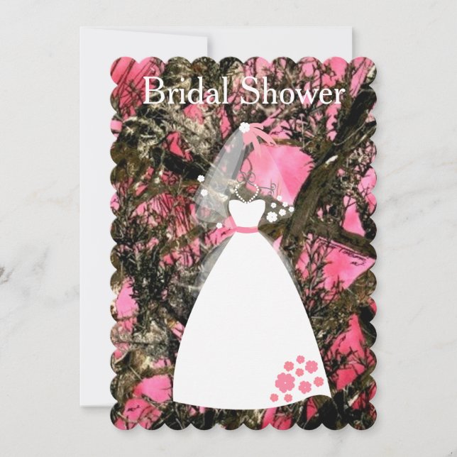 Camouflage Bridal Dusche Einladung (Vorderseite)