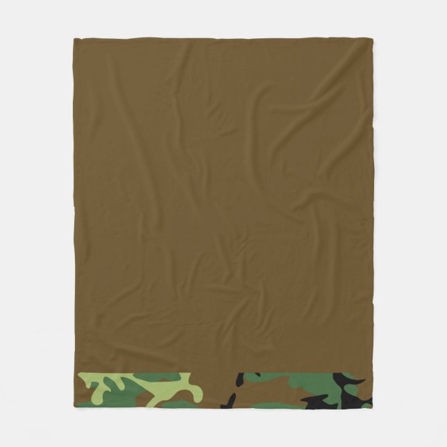 Camouflage Brown Fleece Blanket (Vorderseite)
