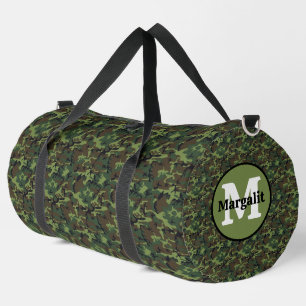 Camouflage Camouflage Army Monogram Large Duffel B Duffle Bag