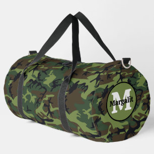 Camouflage Camouflage Army Monogram Large Duffel B Duffle Bag