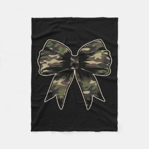 Camouflage Camouflage Bow Camouflage Coquette Bow  Fleecedecke