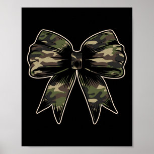 Camouflage Camouflage Bow Camouflage Coquette Bow  Poster