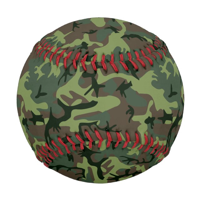 Camouflage Camouflage Grünbraunes Muster Baseball (Vorderseite)