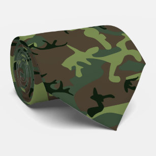 Camouflage Camouflage Grünbraunes Muster Krawatte