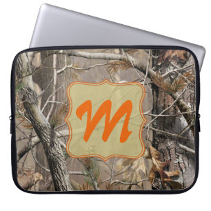 Camouflage Camouflage Hunting Monogram 15" Laptop Laptopschutzhülle