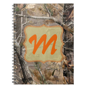 Camouflage Camouflage Hunting Monogram, erstes Not Notizblock