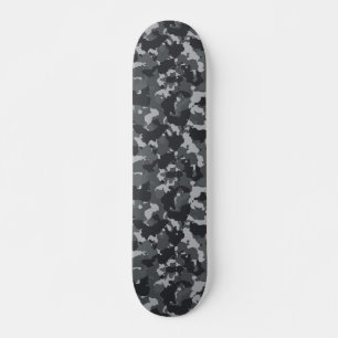 Camouflage Camouflage Urban Schwarz grau Skateboard