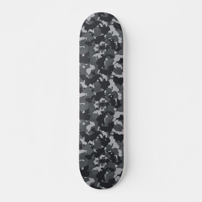 Camouflage Camouflage Urban Schwarz grau Skateboard (Vorne)