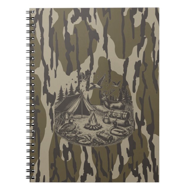 Camouflage Camping Gear Camouflage Notizblock (Vorderseite)