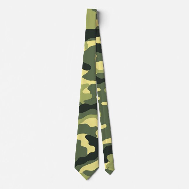Camouflage Camping Jagd auf Green Camouflage Krawatte (Vorderseite)