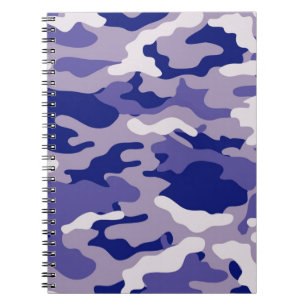 Camouflage Camping Jagd Blue Camouflage Notizblock