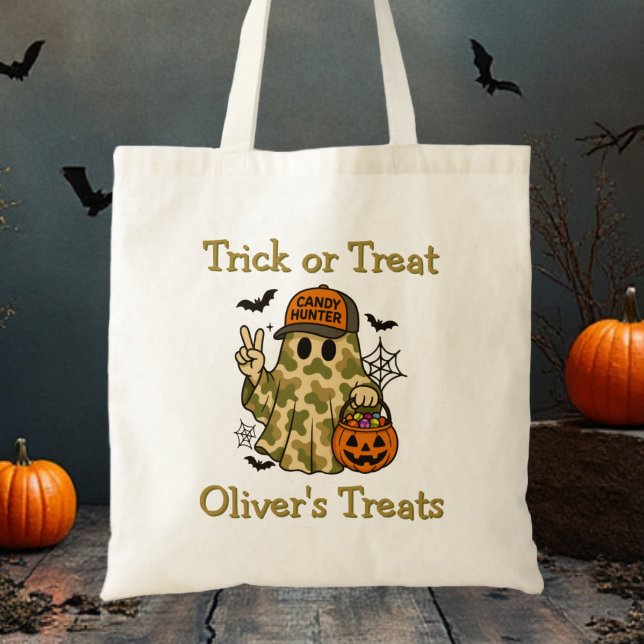 Camouflage Candy Hunter Ghost Trick oder Treat Bag Tragetasche (Von Creator hochgeladen)