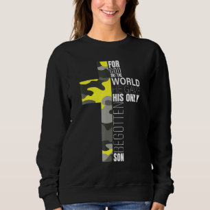 Camouflage Christliche Bibel Verse John 316 Glaube Sweatshirt