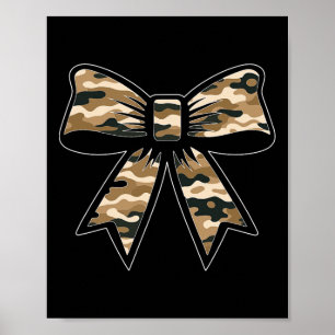 Camouflage Coquette Bow Duck Hunt Duck Jagd Frauen Poster