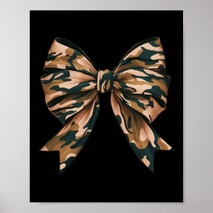 Camouflage Coquette Bow Duck Hunt Duck Jagd Frauen Poster