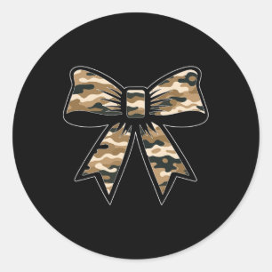 Camouflage Coquette Bow Duck Hunt Duck Jagd Frauen Runder Aufkleber