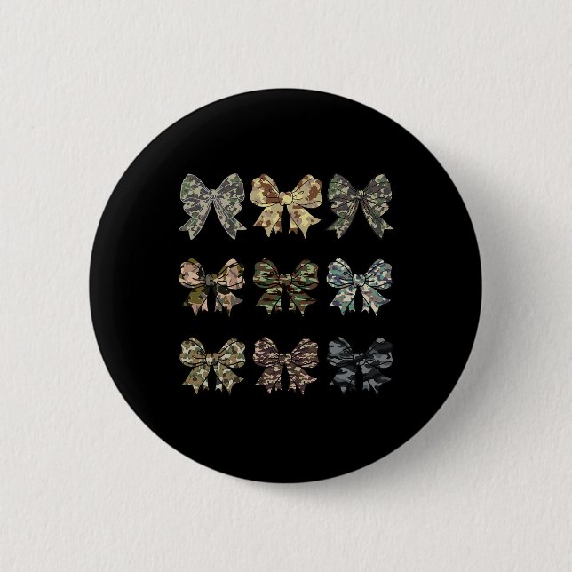 Camouflage Coquette Bow Duck Jagd Ente Jagd Männer Button (Vorderseite)