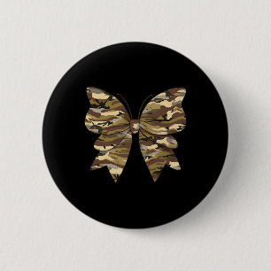 Camouflage Coquette Bow Duck Jagd Frauen Niedlich Button