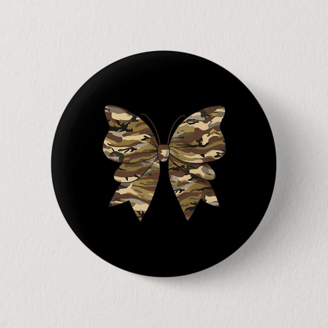 Camouflage Coquette Bow Duck Jagd Frauen Niedlich  Button (Vorderseite)
