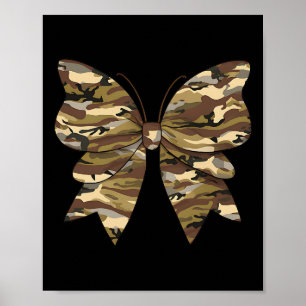 Camouflage Coquette Bow Duck Jagd Frauen Niedlich  Poster