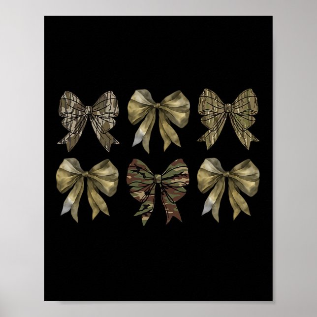 Camouflage Coquette Bow Duck Jäger Boys Poster (Vorne)