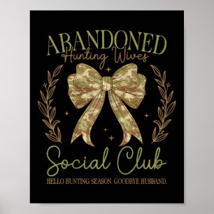 Camouflage Coquette Bow Funny Junting Ehefrau Spri Poster