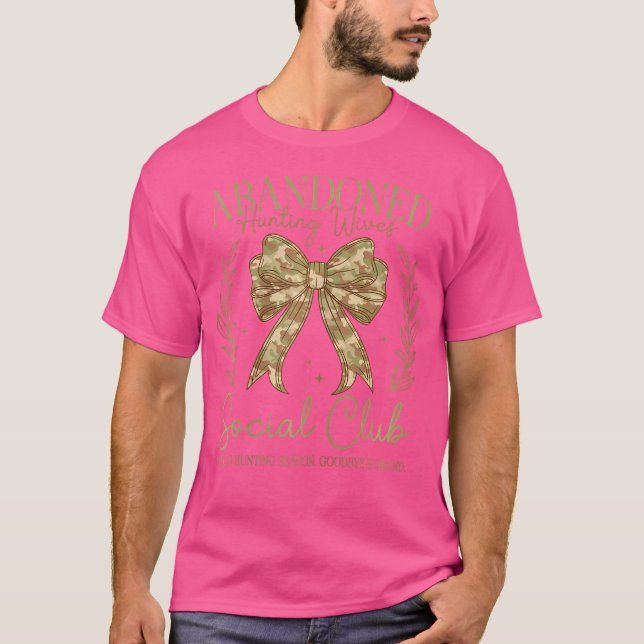 Camouflage Coquette Bow Funny Junting Ehefrau Spri T-Shirt (Vorderseite)