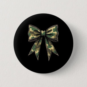 Camouflage Coquette Bow Hunt Duck Jagd Camouflage Button