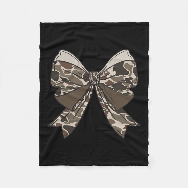 Camouflage Coquette Bow Hunt Duck Jagd Camouflage  Fleecedecke (Vorderseite)
