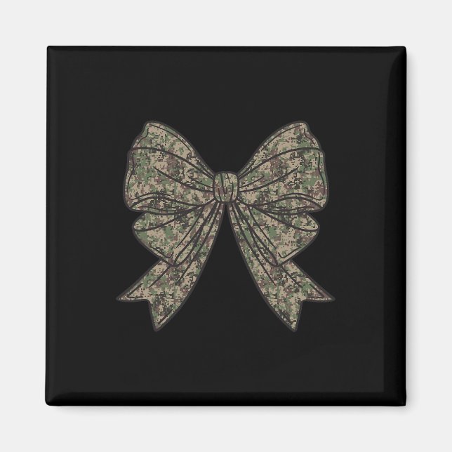 Camouflage Coquette Bow Hunt Duck Jagd Camouflage  Magnet (Vorne)