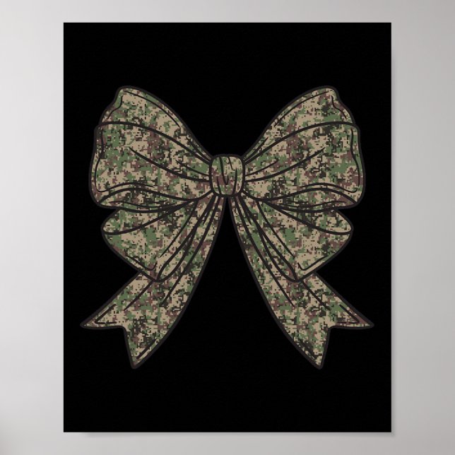 Camouflage Coquette Bow Hunt Duck Jagd Camouflage  Poster (Vorne)
